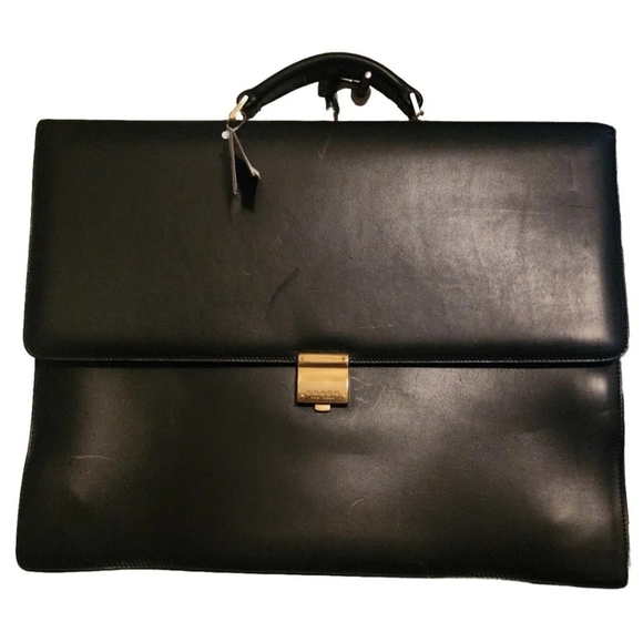 Coach Other - Coach Black Leather Briefcase